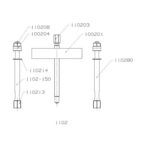 EXTRACTOR FORZA SERIE 1100 DE 2 ALARGADERAS
